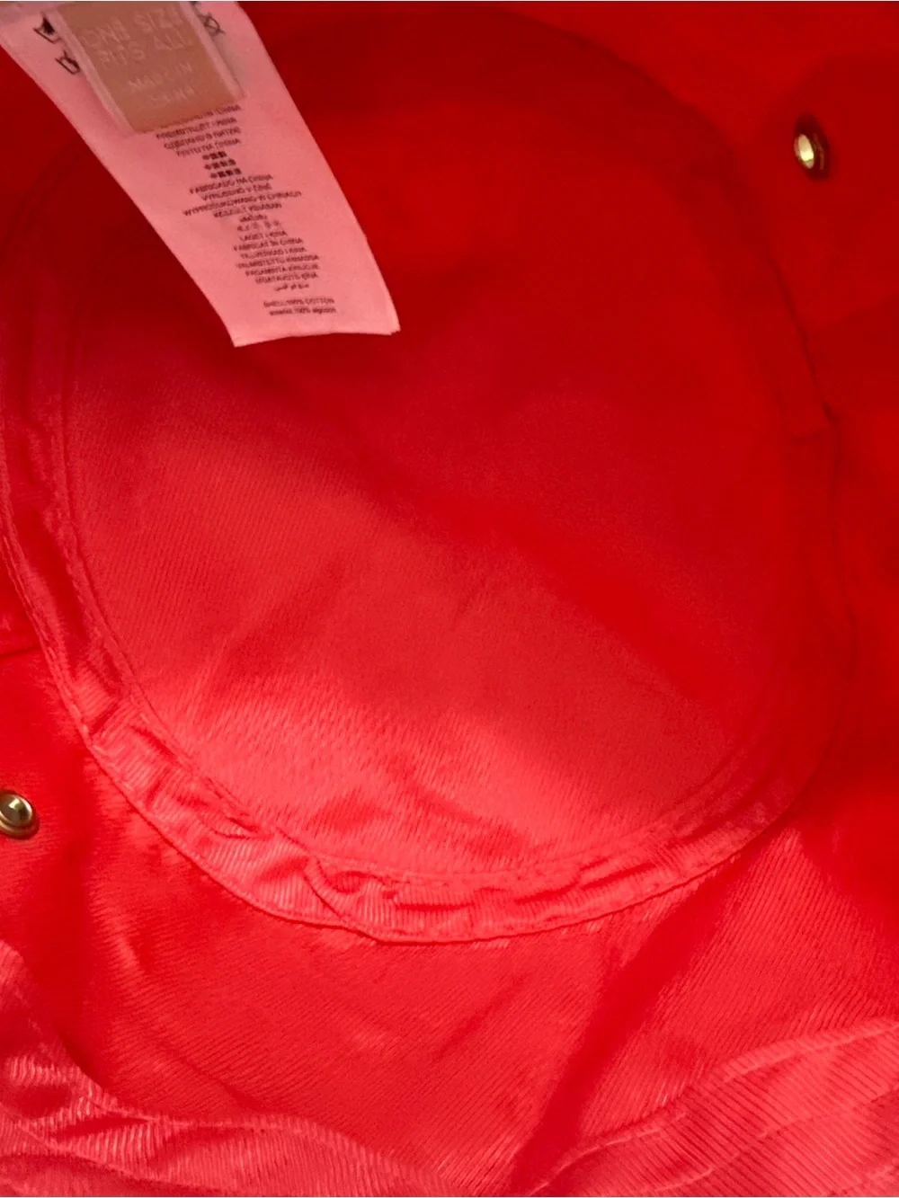 Michael Kors Kids Red MK Monogram Bucket Hat